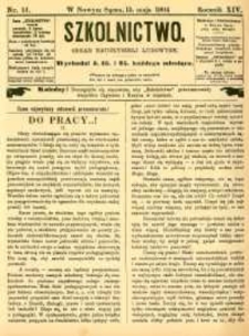Szkolnictwo : organ nauczycieli ludowych. 1904, R.14, nr 14