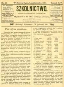 Szkolnictwo : organ nauczycieli ludowych. 1904, R.14, nr 28