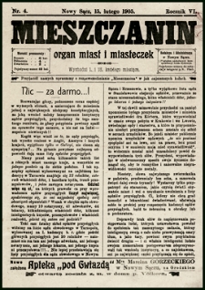 Mieszczanin : organ miast i miasteczek. 1905, R.6, nr 04