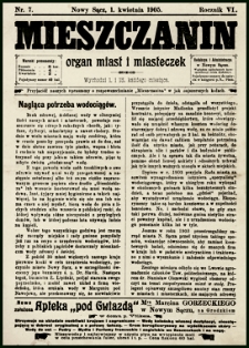 Mieszczanin : organ miast i miasteczek. 1905, R.6, nr 07