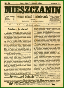 Mieszczanin : organ miast i miasteczek. 1905, R.6, nr 23