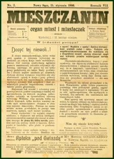 Mieszczanin : organ miast i miasteczek. 1906, R.7, nr 02