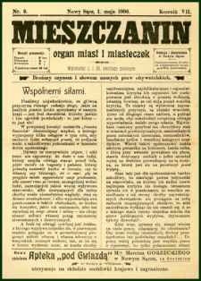Mieszczanin : organ miast i miasteczek. 1906, R.7, nr 09