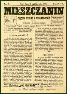 Mieszczanin : organ miast i miasteczek. 1906, R.7, nr 19