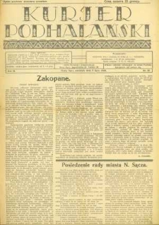 Kurjer Podhalański. 1928, R.3, nr 28