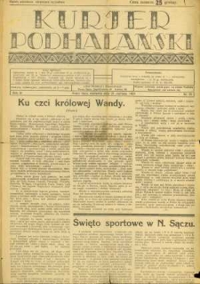 Kurjer Podhalański. 1929, R.4, nr 25