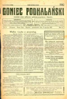 Goniec Podhalański : niezależne pismo polityczne, społeczno-gospodarcze i literackie. 1927, R.2, nr 06