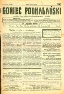 Goniec Podhalański : niezależne pismo polityczne, społeczno-gospodarcze i literackie. 1927, R.2, nr 06