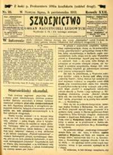 Szkolnictwo : organ nauczycieli ludowych. 1912, R.22, nr 23