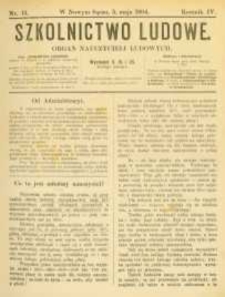 Szkolnictwo Ludowe : organ nauczycieli ludowych. 1894, R.4, nr 13