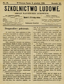 Szkolnictwo Ludowe : organ nauczycieli ludowych. 1893, R.3, nr 16