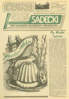 Głos Sądecki : pismo samorządów terytorialnych i pracowniczych. 1990, R.1, nr 06