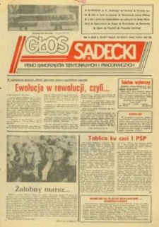 Głos Sądecki : pismo samorządów terytorialnych i pracowniczych. 1990, R.1, nr 09