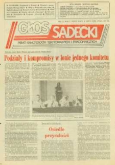 Głos Sądecki : pismo samorządów terytorialnych i pracowniczych. 1990, R.1, nr 12