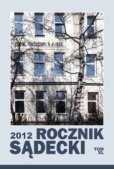 Rocznik Sądecki. 2012 r., T. 40
