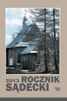 Rocznik Sądecki. 2013 r., T. 41