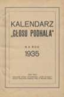 Kalendarz "Głosu Podhala" na rok 1935