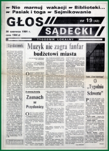Głos Sądecki : tygodnik lokalny. 1991, nr 19(42)