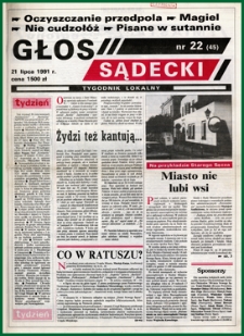 Głos Sądecki : tygodnik lokalny. 1991, nr 22(45)