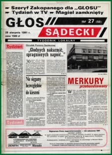 Głos Sądecki : tygodnik lokalny. 1991, nr 27(50)