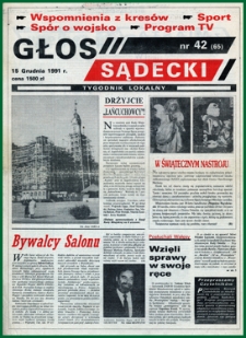 Głos Sądecki : tygodnik lokalny. 1991, nr 42(65)