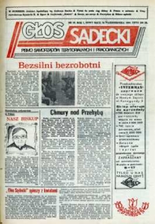 Głos Sądecki : pismo samorządów terytorialnych i pracowniczych. 1990, R.1, nr 19