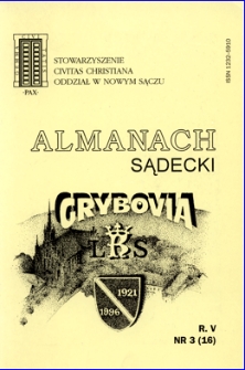Almanach Sądecki. 1996, R.5, nr 3(16)