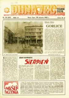 Dunajec : tygodnik PZPR. 1983, R.4, nr 35(147)