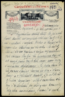 List Ady Sari z 1923-09-19