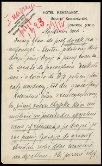 List Ady Sari z 1923-04-29
