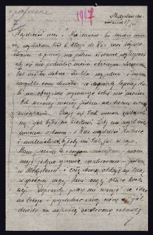 List Ady Sari z 1907-10-17