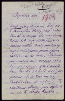 List Ady Sari z 1909-05-11