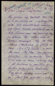 List Ady Sari z 1909-05-19
