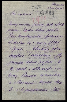 List Ady Sari z 1909-11