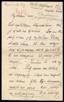 List Ady Sari z 1909-12-22
