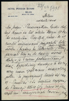 List Ady Sari z 1911-12-27