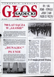Głos Sądecki : tygodnik lokalny. 1992, nr 15(81)