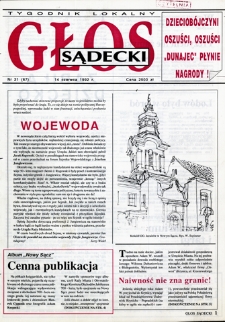 Głos Sądecki : tygodnik lokalny. 1992, nr 21(87)