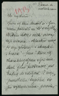 List Ady Sari z 1913-01-07