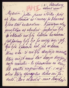 List Ady Sari z 1914-02