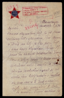 List Ady Sari z 1921-01-02