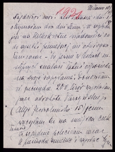 List Ady Sari z 1921-11-10
