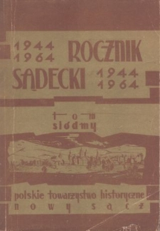 Rocznik Sądecki. 1966 r., T. 7