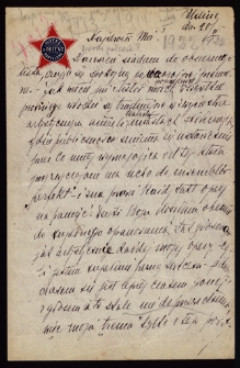 List Ady Sari z 1922-02-20