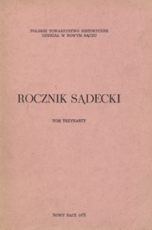 Rocznik Sądecki. 1972 r., T. 13