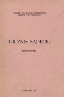 Rocznik Sądecki. 1972 r., T. 13