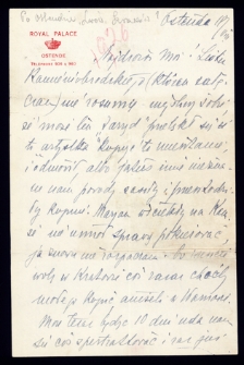 List Ady Sari z 1926-08-18