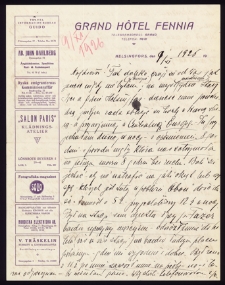 List Ady Sari z 1926-11-09