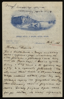 List Jana Szayera [brat Ady Sari towarzyszący jej w podróżach artystycznych] z 1926-03-14