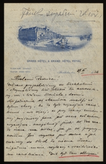 List Jana Szayera [brat Ady Sari towarzyszący jej w podróżach artystycznych] z 1926-03-29